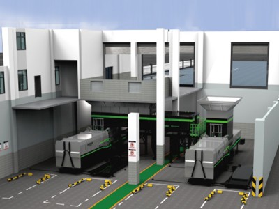 大型水平直压式垃圾转运站